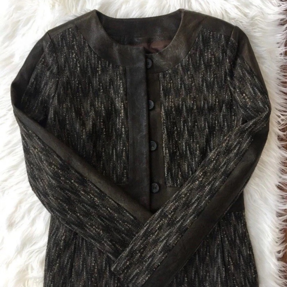 Bill Blass Charcoal and Black Women's Blazer - Picture 2 of 10